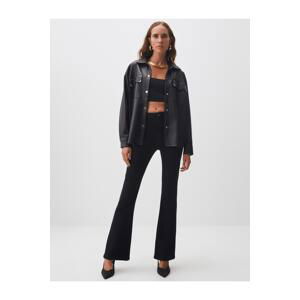 Jimmy Key Black High Waist Wide Leg Jeans