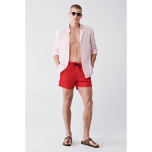 Avva Men's Red Quick Dry Standard Size Plain Swimwear Marine Shorts