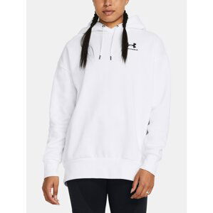 Under Armour Essential Flc OS Hoodie-WHT - Women