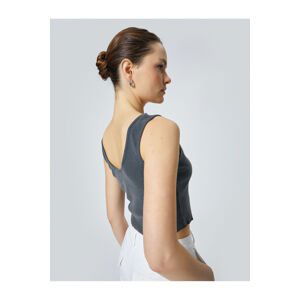 Koton Crop Undershirt Window Detailed Strap Ribbed