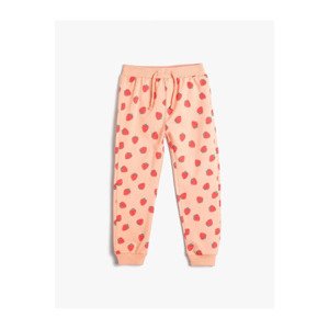 Koton Strawberry Printed Jogger Sweatpants Tie Waist Cotton