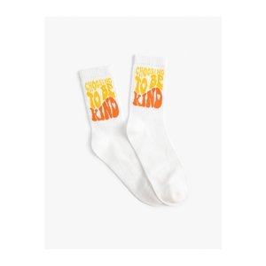 Koton Slogan Patterned Socks