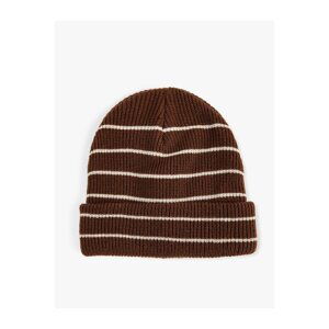 Koton Knit Beanie Folded Line Pattern