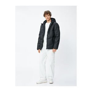 Koton Puffer Jacket with Hooded Zipper Pocket Detail