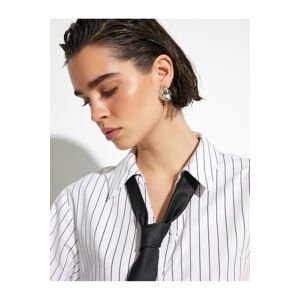 Koton Crop Poplin Shirt Long Sleeve Classic Collar Buttoned