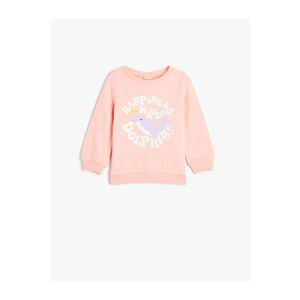 Koton Sweatshirt Dolphin Printed Long Sleeve Crew Neck Cotton