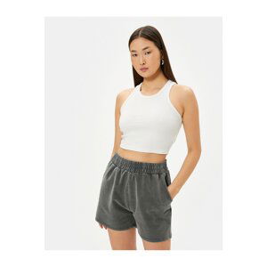 Koton Elastic Waist Shorts Mini Pocket Normal Waist