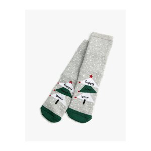 Koton New Year's Themed Christmas Tree Detailed Socks