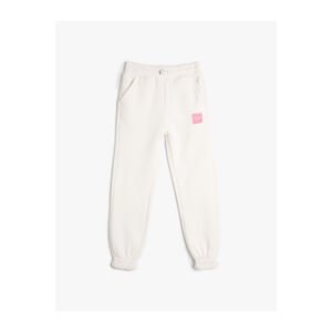 Koton Jogger Sweatpants with Label Detail, Pockets, Elastic Waist