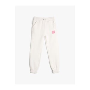 Koton Jogger Sweatpants with Label Detail, Pockets, Elastic Waist