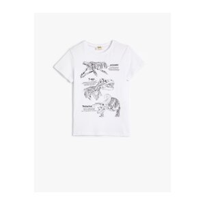 Koton Dinosaur T-Shirt Short Sleeve Crew Neck Cotton