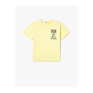 Koton T-Shirt Short Sleeve Crew Neck Printed Cotton