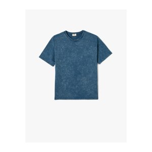 Koton Oversize T-Shirt Crew Neck Short Sleeve Faded Effect Cotton