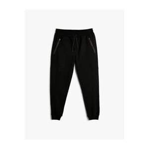 Koton Jogger Sweatpants With Lace-Up Waist, Zipper Pocket Detailed.