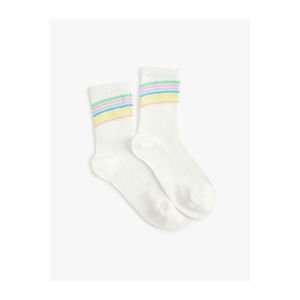 Koton Girls' Striped Tennis Socks Cotton