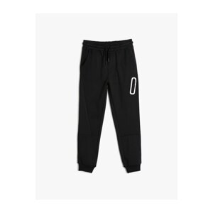 Koton Basic Jogger Sweatpants with Pocket Tie Waist Pocket Zipper Detailed Cotton