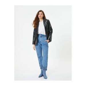 Koton High Waist Jeans with Elastic Waist - Baggy Jean