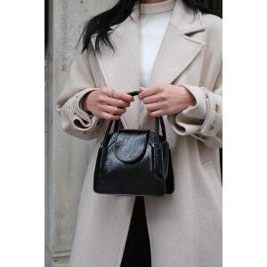 Madamra Women's Wrinkled Patent Leather Maja Clamshell Mini City Women's Bag -