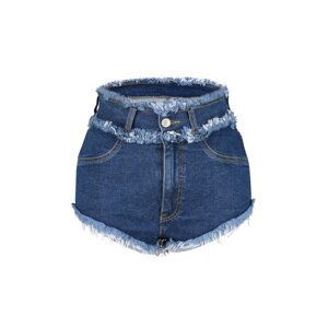 Trendyol Blue Denim Tasseled Denim Shorts & Bermuda