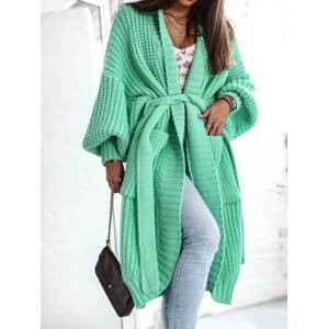 Green cardigan Cocomore cmgB510.ltgreen