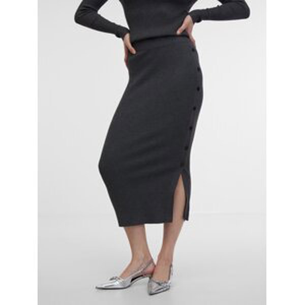 Orsay Women's Grey Midi Sweater Skirt - Women's