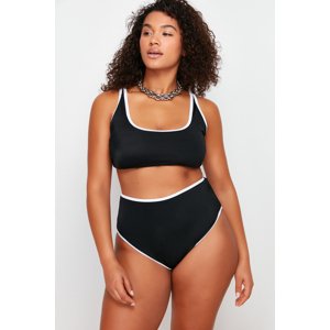 Trendyol Curve Black High Waist Bikini Bottom