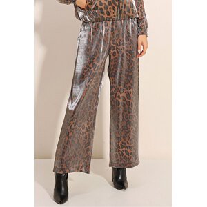 Bigdart Brown Shiny Fabric Trousers 6632