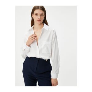 Koton Oversize Shirt Long Sleeve Buttoned Pocket