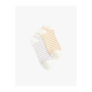 Koton Striped 2-Pack Booties Socks Set Multi Color