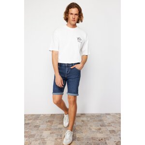 Trendyol Navy Blue Slim Fit Denim Jeans Shorts