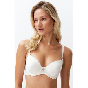 Trendyol Ecru Polyamide Covered T-Shirt Bra Knitted Bra