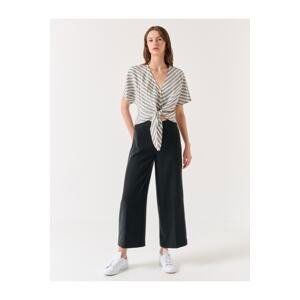 Jimmy Key Black Loose Woven Trousers