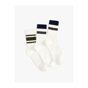 Koton 3-Pack Tennis Socks Striped Patterned