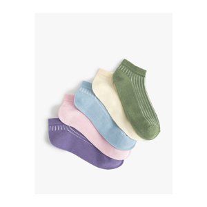 Koton Striped 5-Pack Bootie Socks Set Multicolor