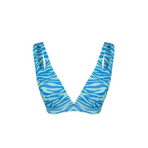 Trendyol Animal Triangle Cut Out/Window Bikini Top