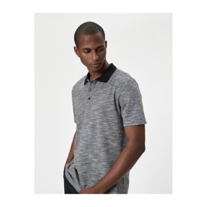 Koton Polo Neck T-Shirt Slim Fit Short Sleeve Buttoned