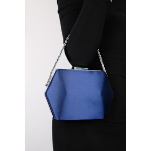 LuviShoes CUARTO Navy Blue Satin Women's Handbag