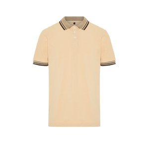 Trendyol Beige Slim/Narrow Cut 100% Cotton Polo Neck T-shirt