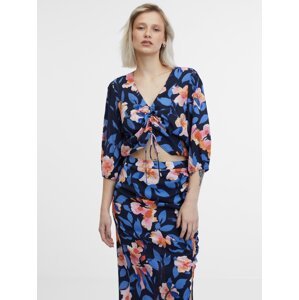 Orsay Dark Blue Ladies Floral Blouse - Women