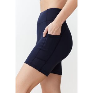 Trendyol Navy Blue Double Pocket Detailed Knitted Sports Shorts Leggings