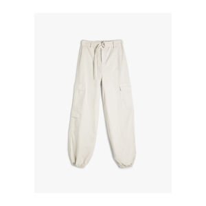 Koton Parachute Trousers Cargo Pocket With Belt Cotton