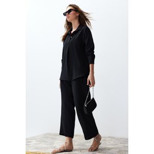 Trendyol Black Buttoned Woven Two Piece Set