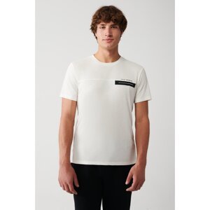 Avva Men's Ecru Soft Touch Crew Neck Printed Regular Fit T-shirt