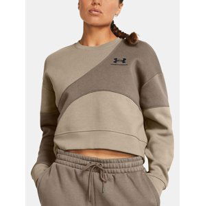 Under Armour Sweatshirt Essential Fleece Crop Crew-BRN - Women