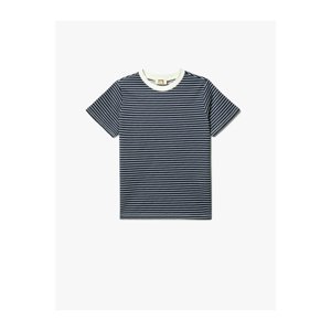Koton Striped T-Shirt Short Sleeve Crew Neck Cotton