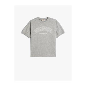 Koton T-Shirt City of Washington Printed Short Sleeve Crew Neck