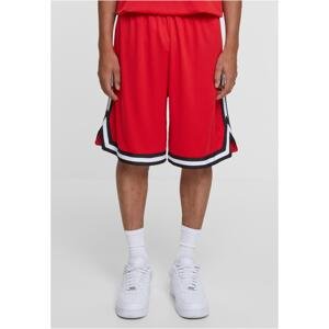 Men's Stripes Mesh Shorts - Red