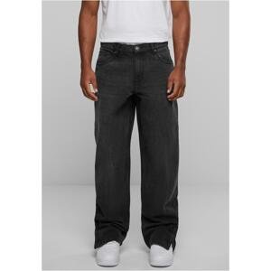 Men's Heavy Ounce Straight Fit Zipped Jeans - Black