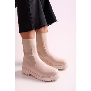 Shoeberry Women's Neira Beige Skin Boots Boots Beige Skin