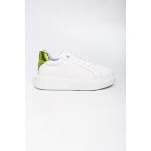 Shoeberry Women's Vixon White Green Sneaker Sports Casual Shoes